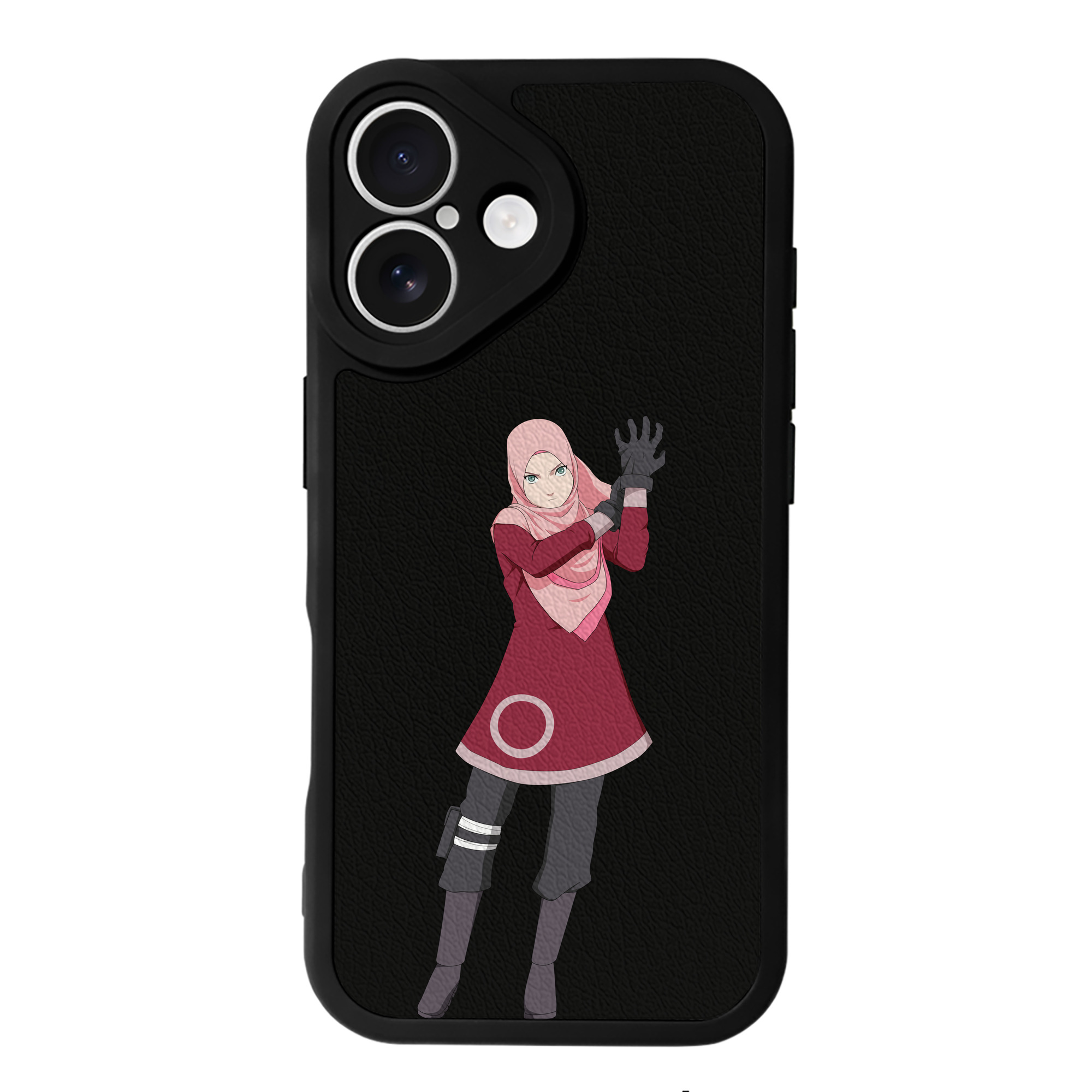 （画像用） NARUTO -ナルト- 春野サクラ Haruno Sakura 【iPhone 16シリーズ対応】シリコンスマホケース（レザー調） 材質：シリコン